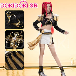 【Size S-3XL】DokiDoki-SR Movie Anime KPOP KILLER Cosplay Costume GOLD  SERIES