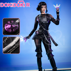 【Ready For Ship】【Size S-4XL】DokiDoki-R Movie Anime KPOP KILLER  Cosplay Black Costume BATTLE  SERIE