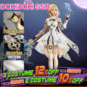 【Ready For Ship】【7 Diffrent Lights】DokiDoki-SSR Game Genshin Impact Traveler Lumine Cosplay Costume Ying /Shoes