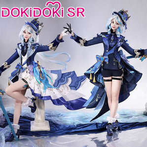 【Partially Ready For Ship】【Size S-2XL】DokiDoki-SR Game Genshin Impact Cosplay Fontaine Furina Costume Dark Furina Focalors