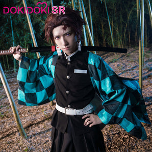 【Ready for ship】DokiDoki-SR Anime Cosplay  Costume Men Halloween Black Uniform