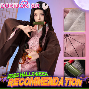 【Ready For Ship】【Size XS-XL】DokiDoki-SR Anime Cosplay Costume Women Pink Kimono Black Coat Halloween