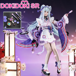 【Size S-3XL】DokiDoki-SR Game Genshin Impact Cosplay Yumemizuki Mizuki Costume Inazuma