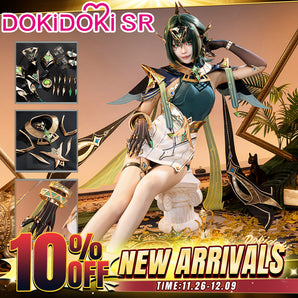 【Size S-3XL】DokiDoki-SR Game Genshin Impact Cosplay Nefer Costume Song of the Welkin Moon Nod Krai