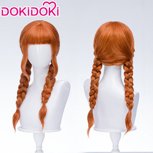 DokiDoki TV Season 2 Cosplay Wig Long Orange Double Ponytails Hair