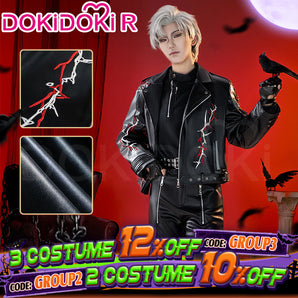 【In Stock】【Size S-2XL】DokiDoki-R Game Love and Deepspace Cosplay Sylus Leather Coat Costume Obsidian Judgment