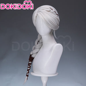 DokiDoki Game Cosplay Wig  White Long Hair Female