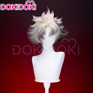 DokiDoki Anime GACHIAKUTA Cosplay Rudo Surebrec Wig Short White Black Hair