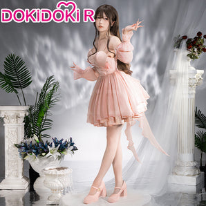【Partially Ready For Ship】【Size S-3XL】DokiDoki-R Game Love and Deepspace Cosplay Protagonist MC Costume Dreamy Heart Pink Dress