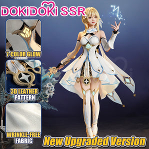 【Ready For Ship】【7 Diffrent Lights】DokiDoki-SSR Game Genshin Impact Traveler Lumine Cosplay Costume Ying /Shoes