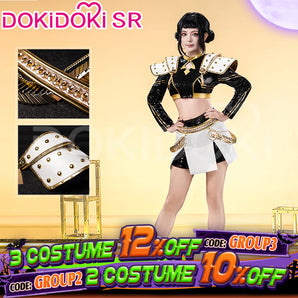 【Size S-3XL】DokiDoki-SR Movie Anime KPOP KILLER Cosplay Costume GOLD SERIES