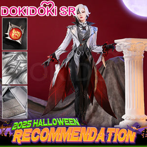 【Ready For Ship】【Size S-2XL】DokiDoki-SR Game Genshin Impact Fontaine Fatui Harbinger Cosplay The Knave Arlecchino Costume / Shoes