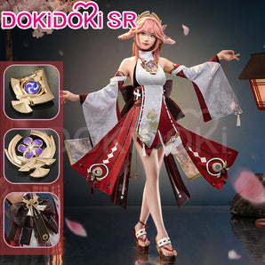【Partially Ready For Ship】DokiDoki-SR Game Genshin Impact Yae Miko Cosplay Costume / Shoes