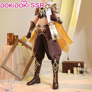 【Partially Ready For Ship】DokiDoki-SSR Game Genshin Impact Cosplay Male Traveler Sora Costume Kong Aether Costume / Shoes