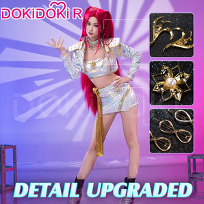 【Partially Ready For Ship】【Size XS-3XL】DokiDoki-R Movie Anime KPOP KILLER Cosplay Costume WHITE SERIES