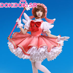 【Partially Ready For Ship】DokiDoki-SR Anime Card Captor Sakura Cosplay Kinomoto Sakura Costume / Shoes Women Cardcaptor Sakura