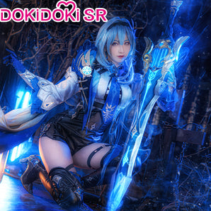 【 Ready For Ship】DokiDoki-SR Game Genshin Impact Cosplay Eula Costume / Shoes