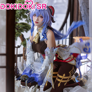 【Partially Ready For Ship】DokiDoki-SR Game Genshin Impact Cosplay Gan Yu Costume Ganyu / Shoes